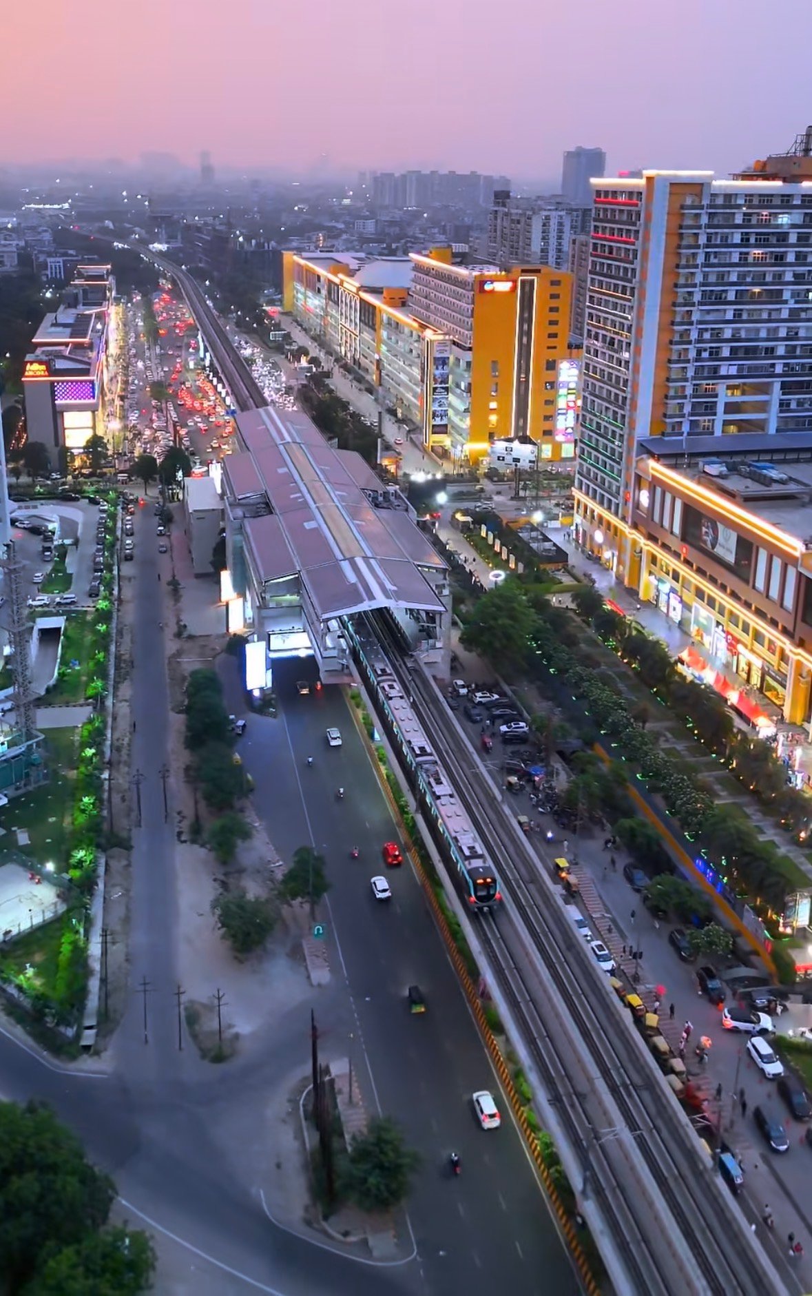 Noida Extension Gaur City High Rise Skyline